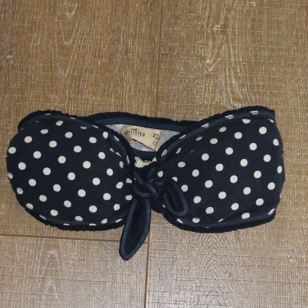 Hollister bralette, tube top, strapless, size XS/S, navy blue/white